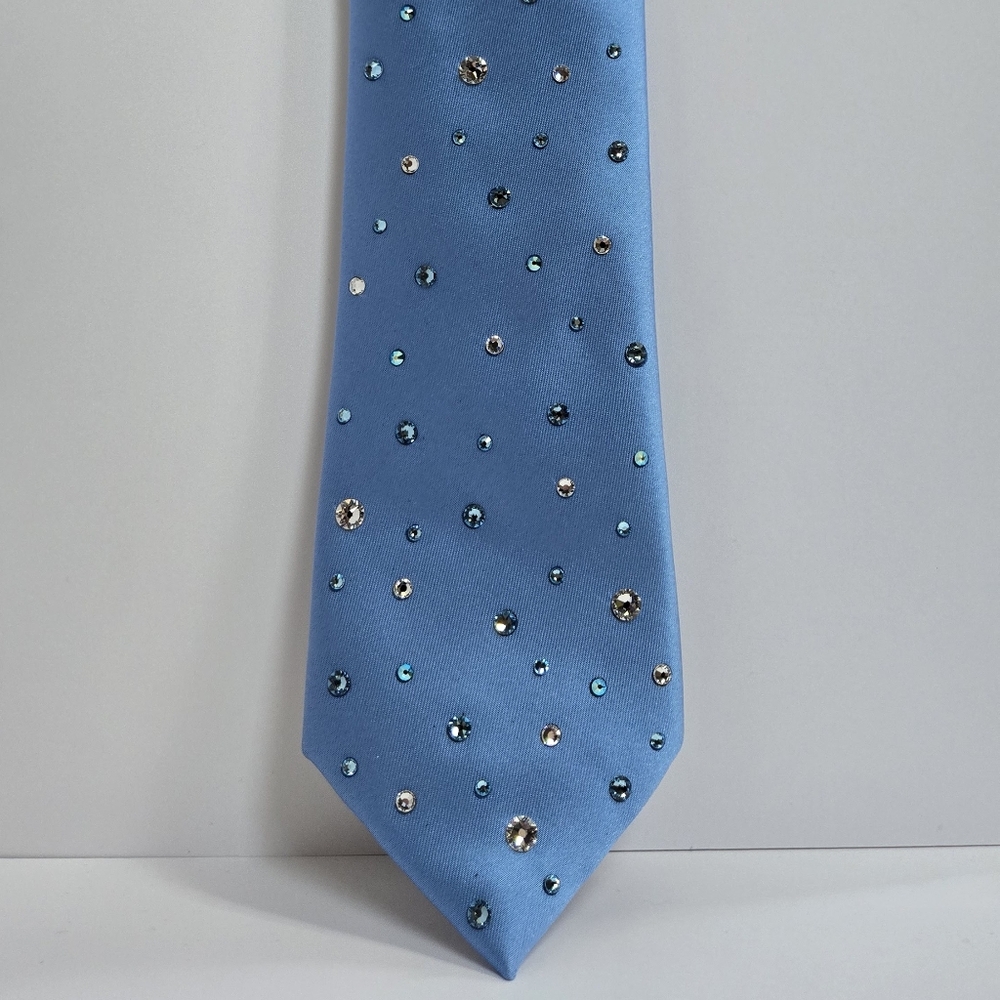Light Blue Swarovski Rhinestone Tie